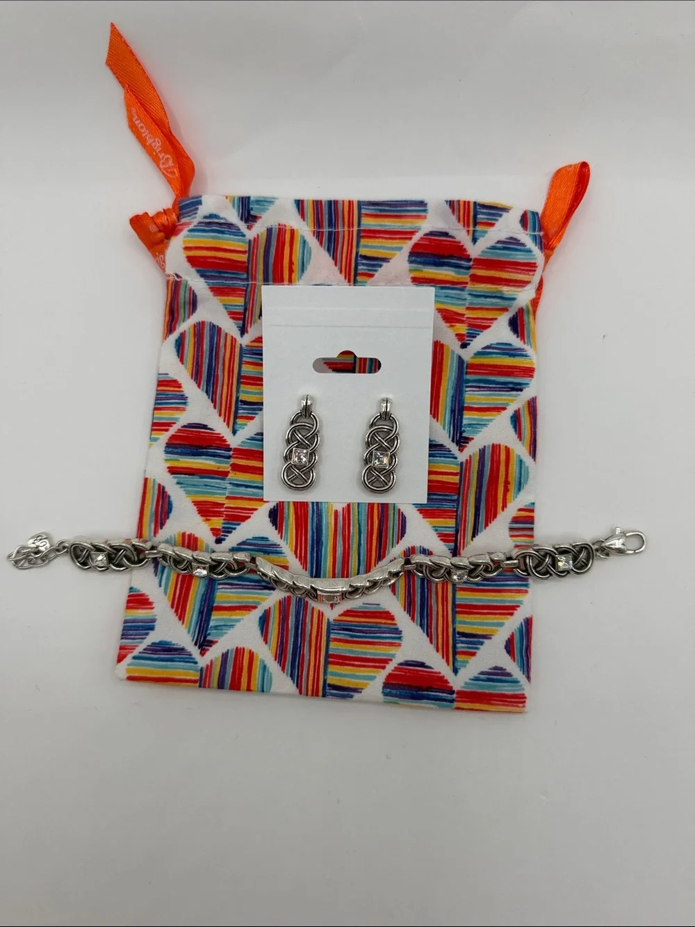 Brighton Interlok Lustre Bracelet and Post Earrings